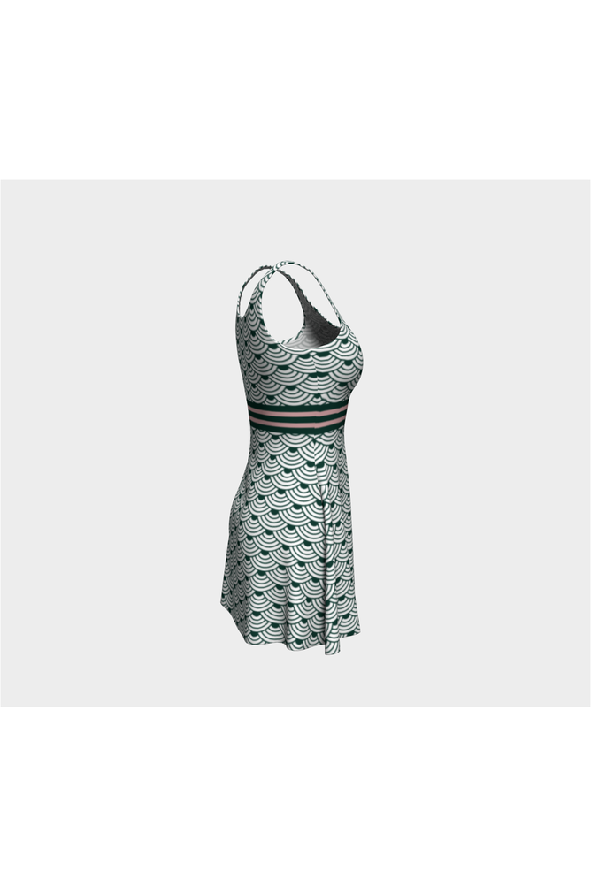 Scaled Up Pink Flare Dress - Objet D'Art