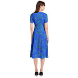 Floral Morning Puff Sleeve Button Through Dress - Objet D'Art