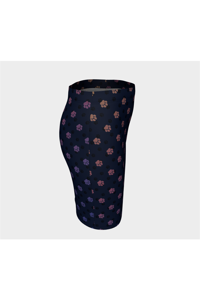 Paw Print Fitted Skirt - Objet D'Art