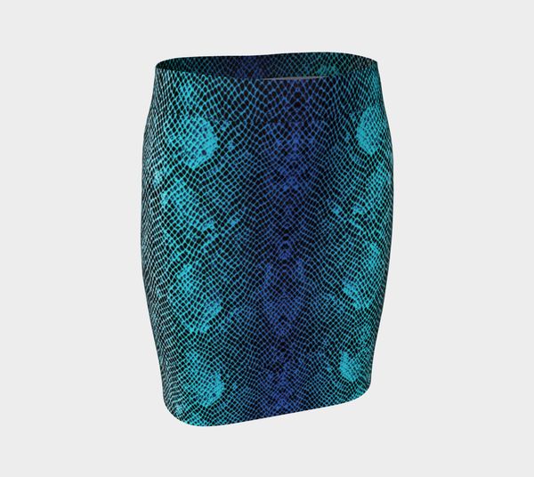 Snakeskin Fitted Skirt - Objet D'Art
