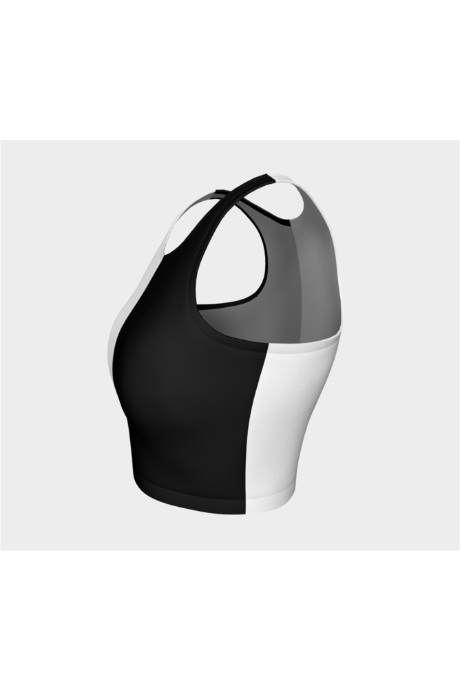 Black and White Athletic Top - Objet D'Art