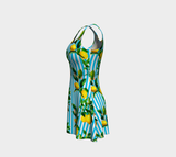 Lemon Stripes Flare Dress - Objet D'Art