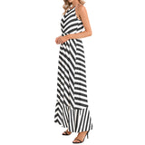 Ruffle Hem Halter Neck Maxi Dress - Objet D'Art