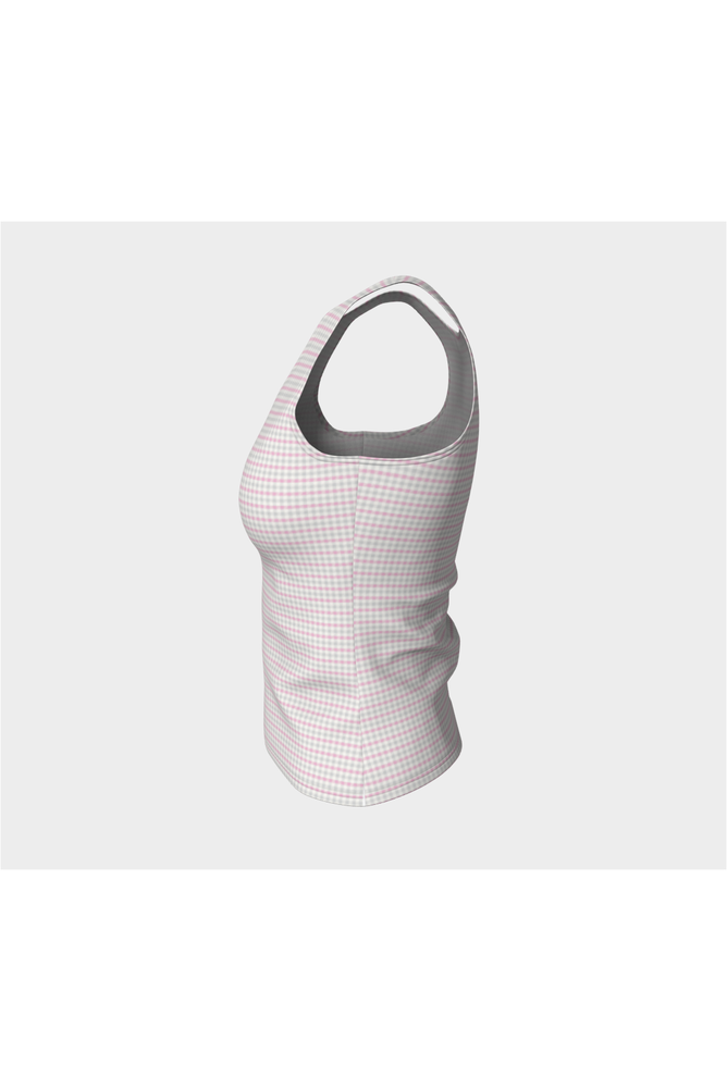 Pink Shepherd's Check Fitted Tank Top - Objet D'Art
