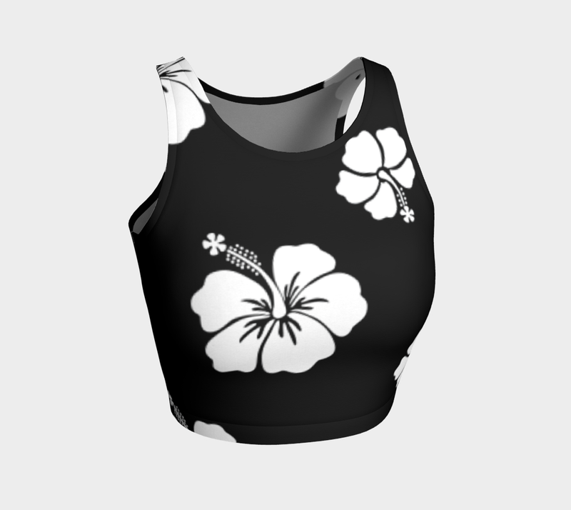 Hibiscus Athletic Crop Top - Objet D'Art