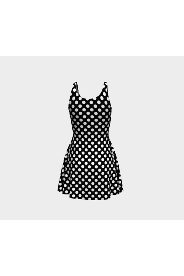 Black & White Polkadot Flare Dress - Objet D'Art