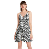 Spaghetti Strap Sleeveless Falred Hem Short Dress - Objet D'Art