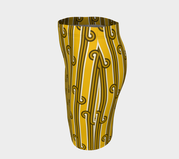 Gold Rolling Wave Fitted Skirt - Objet D'Art
