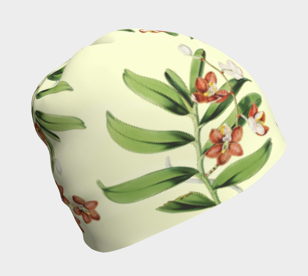 Earth Tone Floral Beanie - Objet D'Art