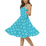 Sleeveless Square Neck Flare Hem Midi Dress - Objet D'Art