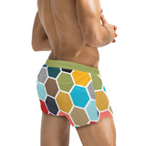 pepper stem green solid Men's Swim Trunks with Zipper Pocket (Model L71) - Objet D'Art