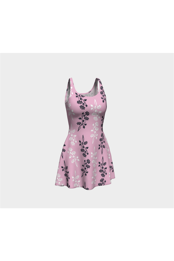Lilac Floral Dream Flare Dress - Objet D'Art