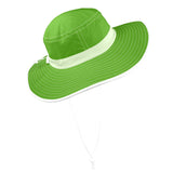 avocado spread solid print Wide Brim Bucket Hat - Objet D'Art