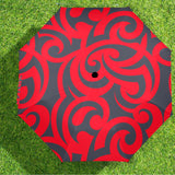trible scroll print 2 Semi-Automatic Foldable Umbrella (Model U12) - Objet D'Art