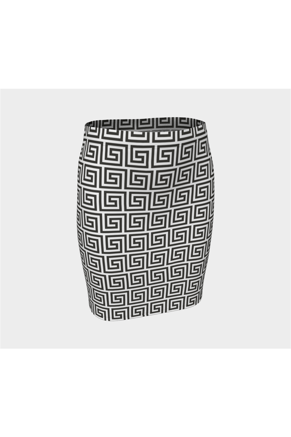 Greek Key Fitted Skirt - Objet D'Art Online Retail Store
