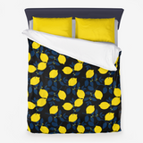 Lemon Print Microfiber Duvet Cover - Objet D'Art