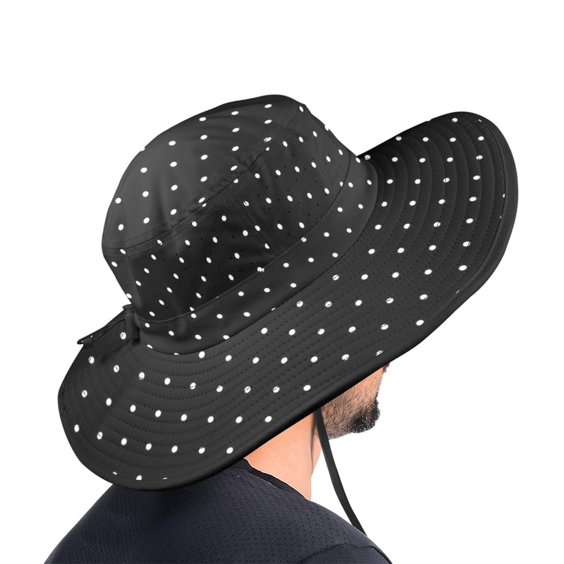 wb polka dot Wide Brim Bucket Hat - Objet D'Art