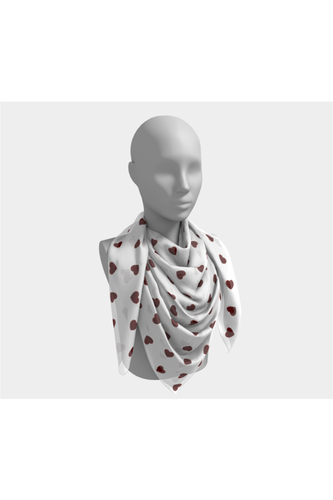 Hearts Square Scarf - Objet D'Art