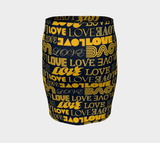 Love Printed Fitted Skirt - Objet D'Art