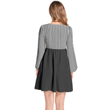 Lantern Sleeve Deep V-Neck Short Dress - Objet D'Art