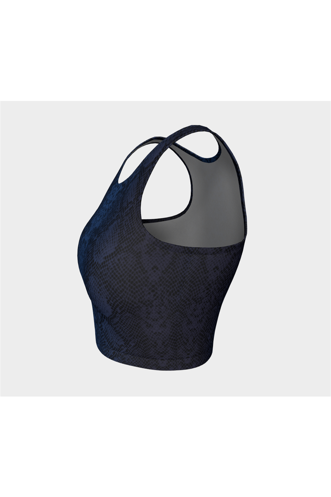 Blue Snakeskin Athletic Top - Objet D'Art