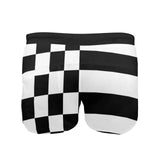 black 2 9k Men's Swim Trunks with Zipper Pocket (Model L71) - Objet D'Art