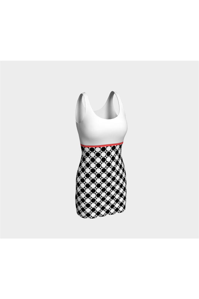 Go Black & White Imperial Waist Bodycon Dress - Objet D'Art Online Retail Store