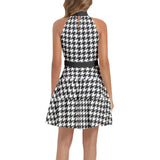 Ruffle Hem Belted Halter Dress - Objet D'Art