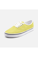 Avocado Yellow Unisex Canvas Sneakers - Objet D'Art