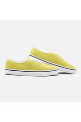 Avocado Yellow Unisex Canvas Sneakers - Objet D'Art