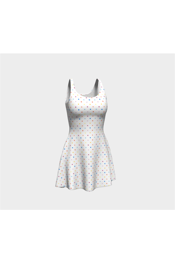 Colorful Polka Dot Flare Dress - Objet D'Art