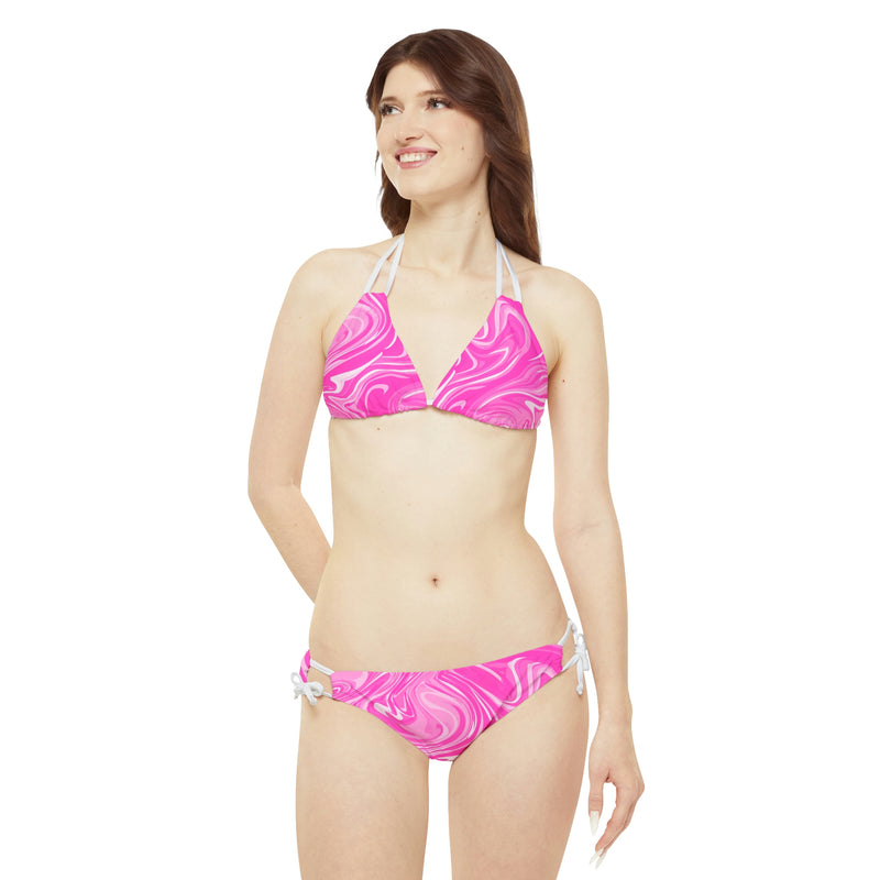 Strappy Bikini Set (AOP) - Objet D'Art