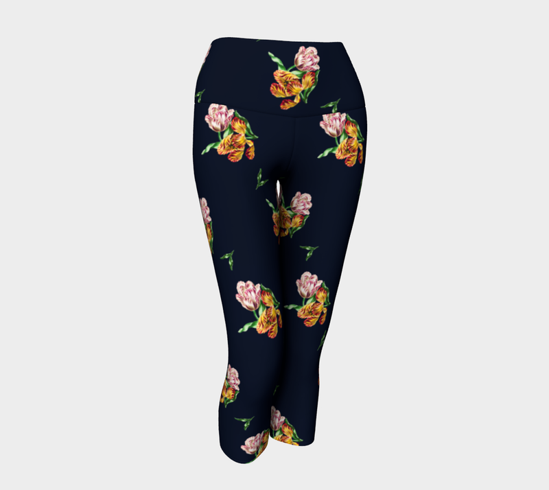 Floral Yoga Capris - Objet D'Art