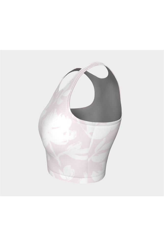 Light Pink Sketched Roses Athletic Top - Objet D'Art