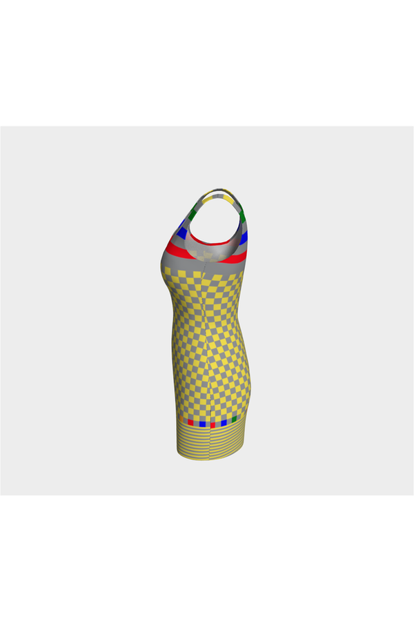 Rainbow Accented Bodycon Dress - Objet D'Art