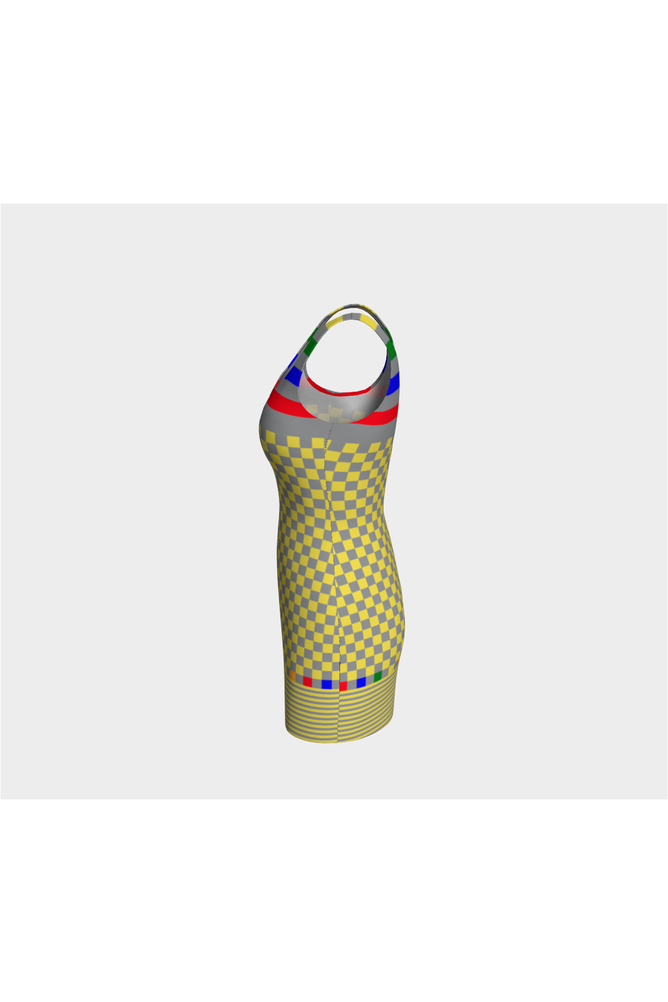 Rainbow Accented Bodycon Dress - Objet D'Art