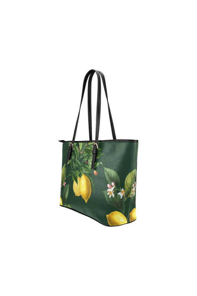 Green Leather Tote Bag/Small - Objet D'Art