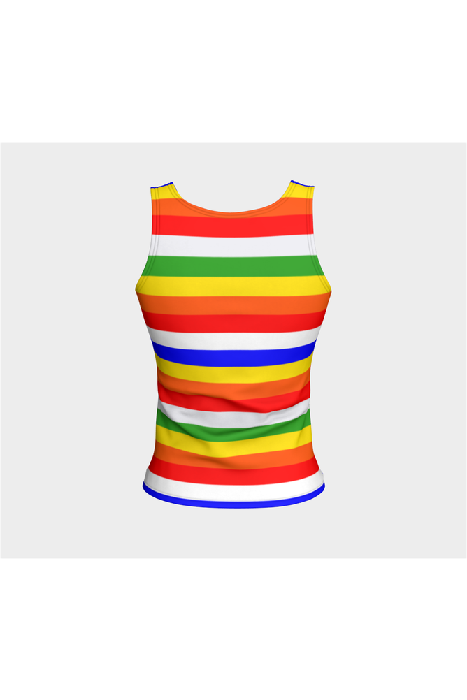 Rainbow Riff Fitted Tank Top - Objet D'Art