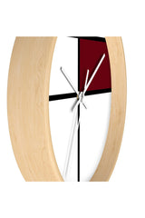 Copia del diseño de estilo Piet Mondrian: Reloj de pared MAROON - Tienda minorista en línea Objet D'Art