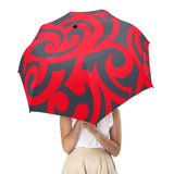 trible scroll print 2 Semi-Automatic Foldable Umbrella (Model U12) - Objet D'Art