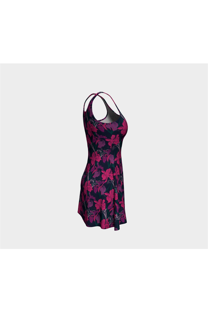 Orchid Blossoms Flare Dress - Objet D'Art