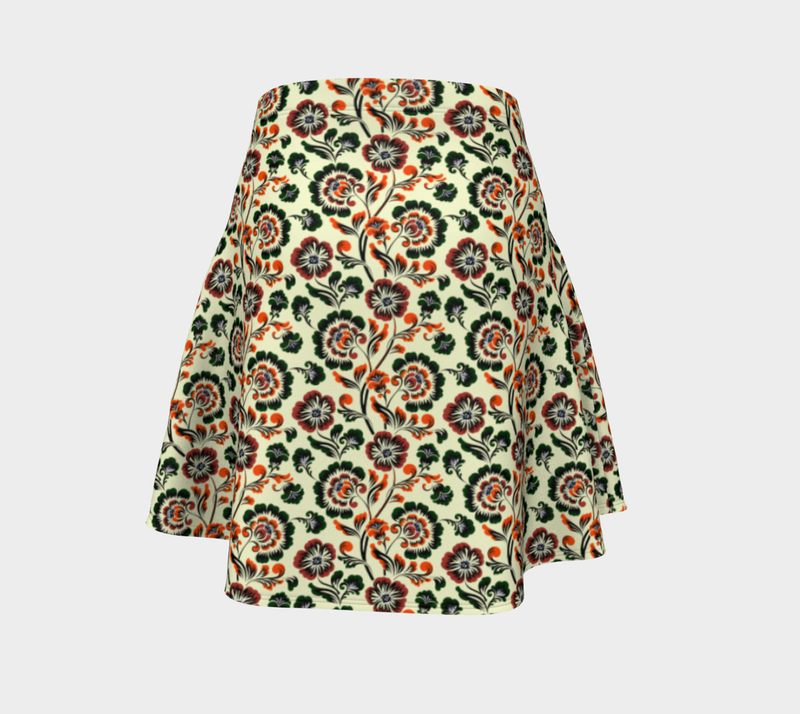 Floral Bouquet Flare Skirt - Objet D'Art