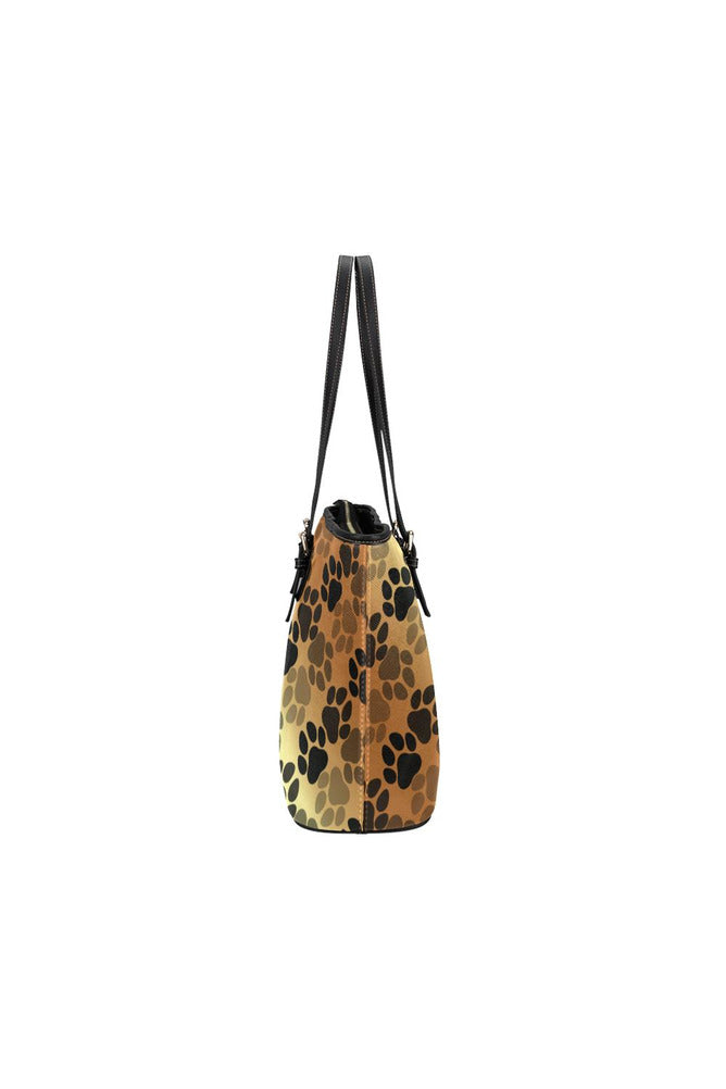 Golden Pawsibilities Leather Tote Bag/Small - Objet D'Art