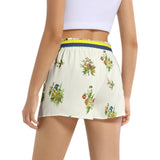 Summertime Collage Women's Belted Short - Objet D'Art