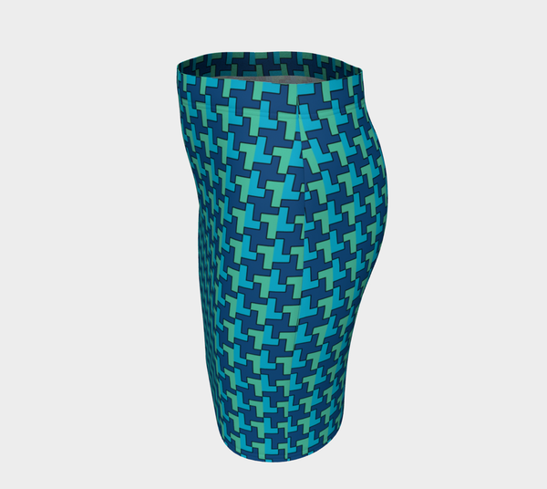 Houndstooth Fitted Skirt - Objet D'Art