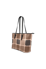 Camel Gridlock Leather Tote Bag/Small - Objet D'Art