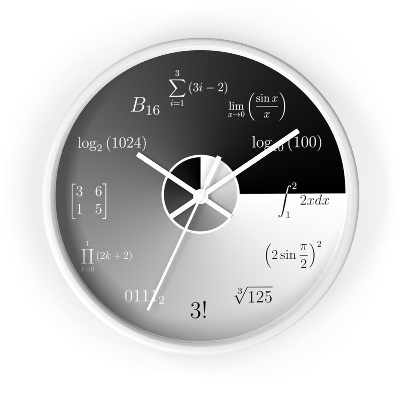 Math Equations and Notations Large Clock - Objet D'Art