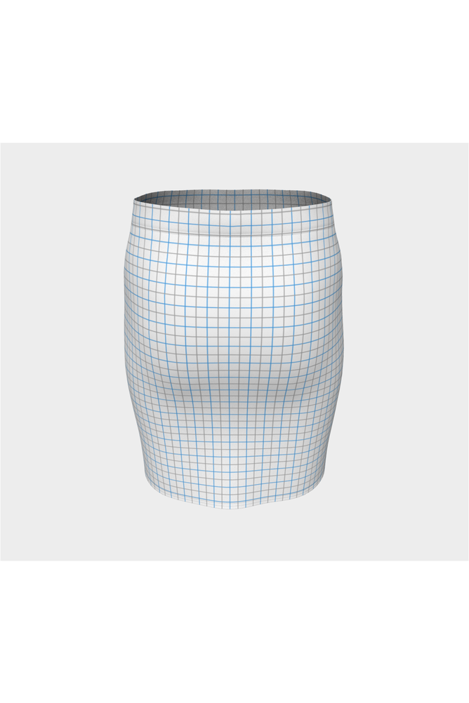H. M. Kemp Blue/Gray Tattersall Fitted Skirt - Objet D'Art