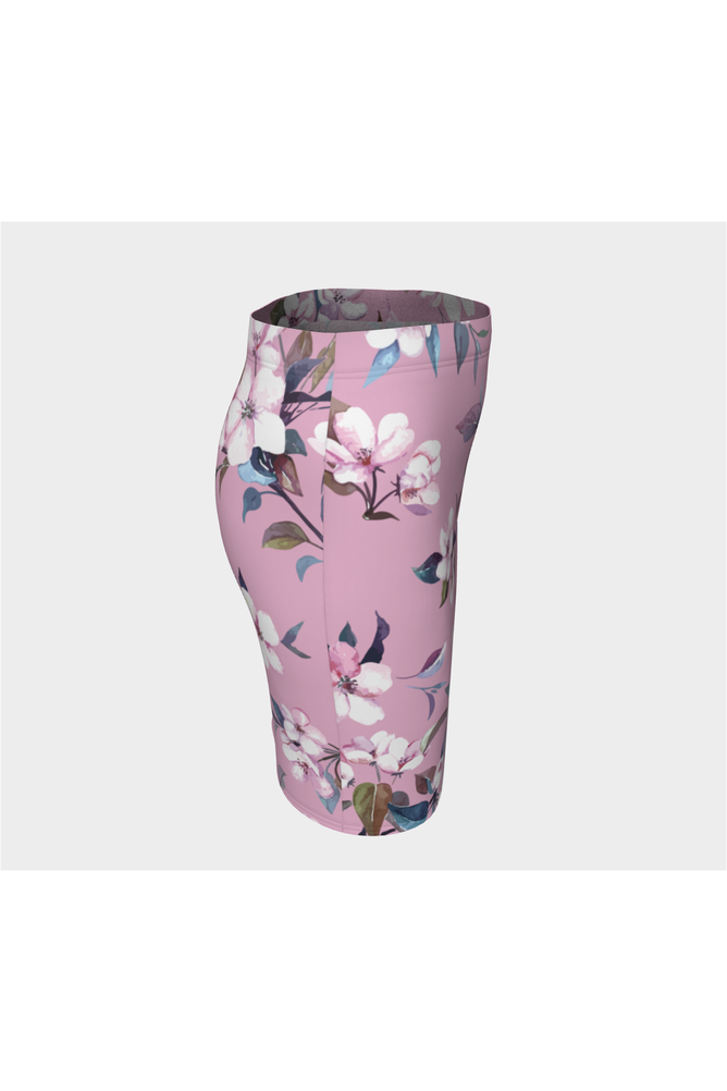 Pink Floral Fitted Skirt - Objet D'Art