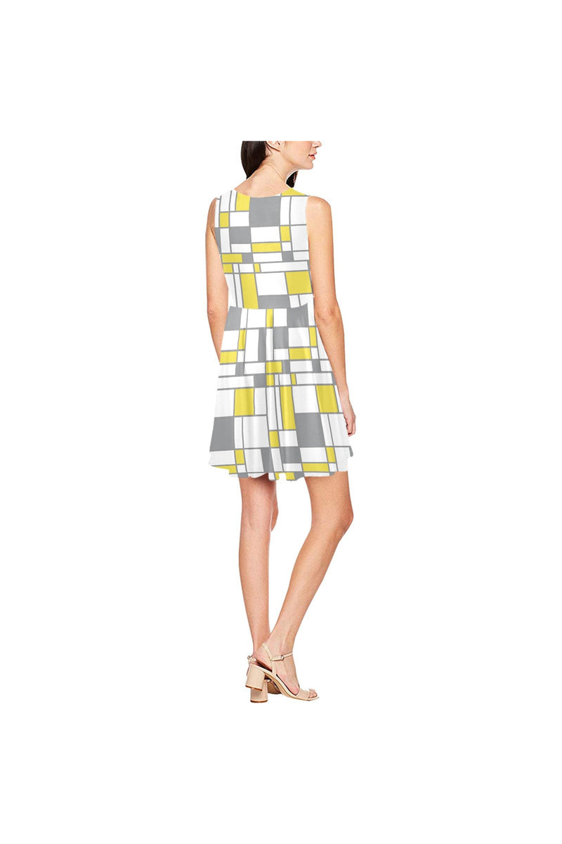 YG MONDRIAN Thea Sleeveless Skater Dress - Objet D'Art